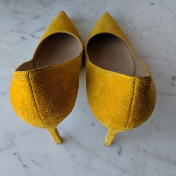 Manolo Blahnik suede BB pump 105 mustard yellow - Picture 7 of 7